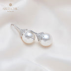 Boucle d'oreille en perles de coquille florale 5785