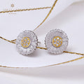 Boucles d'oreilles à tige en forme de marguerite florale 5261