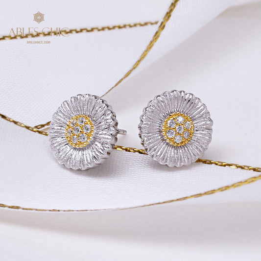 Boucles d'oreilles à tige en forme de marguerite florale 5261