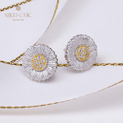 Boucles d'oreilles à tige en forme de marguerite florale 5261