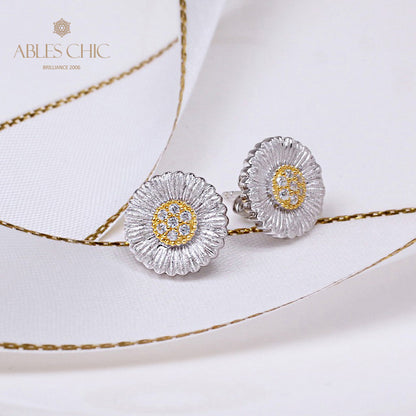 Boucles d'oreilles à tige en forme de marguerite florale 5261