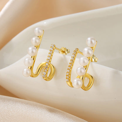 Boucles d'oreilles longues perles d'eau douce PE1026