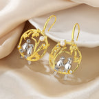 Boucles d'oreilles guirlande de perles d'eau douce PE1049