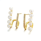 Boucles d'oreilles longues perles d'eau douce PE1026