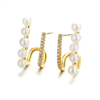 Boucles d'oreilles longues perles d'eau douce PE1026