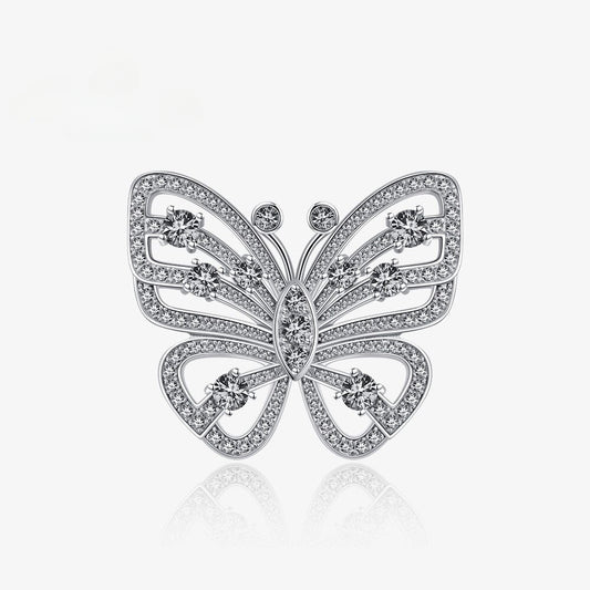 Bague de déclaration papillon géant pavée R1249