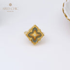 Bague Trèfle à Fretwork Dense 5360