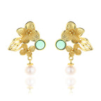 Boucles d'oreilles lustre en perles d'eau douce PE1046