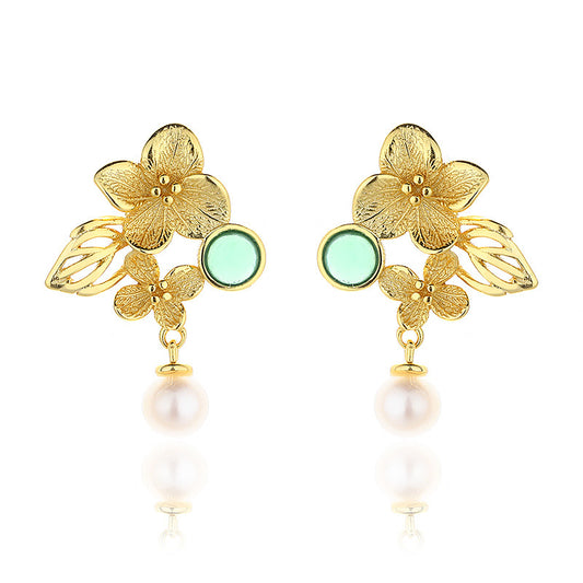 Boucles d'oreilles lustre en perles d'eau douce PE1046