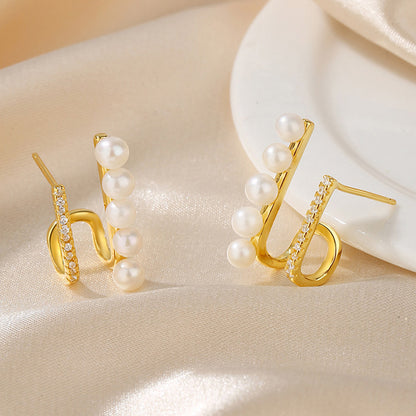 Boucles d'oreilles longues perles d'eau douce PE1026