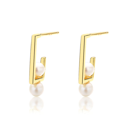 Boucles d'oreilles filaires en perles d'eau douce PE1011