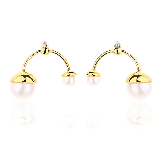 Boucles d'oreilles chandelier en perles d'eau douce PE1025