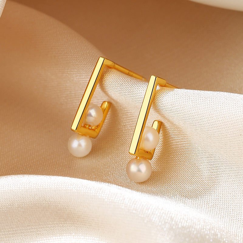Boucles d'oreilles filaires en perles d'eau douce PE1011