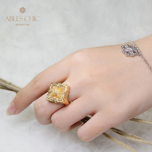 Bague Trèfle à Fretwork Dense 5360