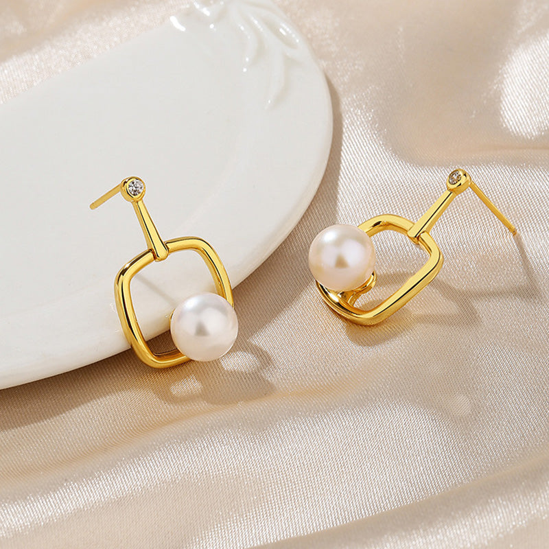 Boucles d'oreilles en fil de perles d'eau douce PE1042