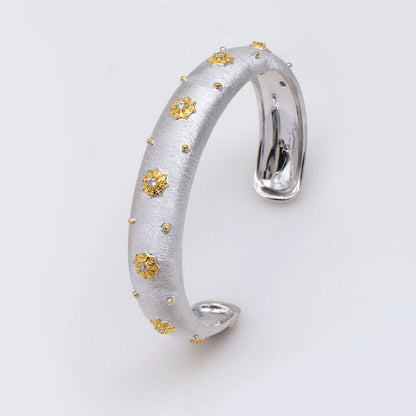 Bracelet jonc étoiles texture tissu 5126