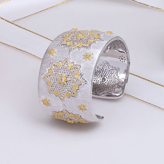 Bracelet Soyeux Fleurs Nid d'Abeille 5243