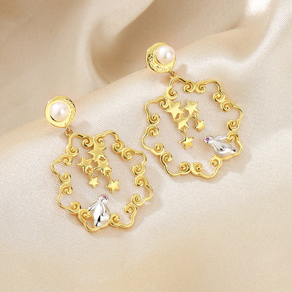 Boucles d'oreilles florales en perles d'eau douce PE1035