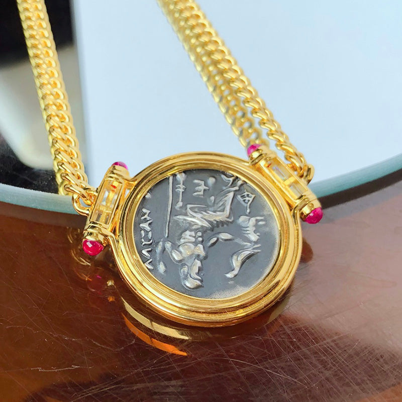 Collier de pièces antiques grecques Zeus 5842