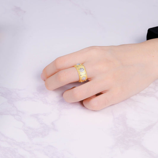 Bague Soyeuse Fleurs Étoilées 5027