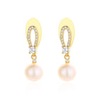 Boucles d'oreilles ovales en perles d'eau douce PE1009