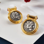Boucles d’oreilles en pièces de monnaie en lires byzantines 6074