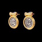 Boucles d’oreilles en pièces de monnaie en lires byzantines 6074