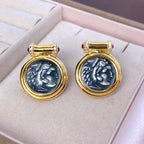 Boucles d’oreilles en pièces de monnaie en lires byzantines 6074