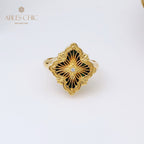 Bague Trèfle à Fretwork Dense 5360