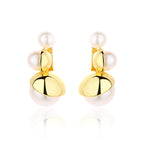Boucles d'oreilles en grappe de fleurs de perles d'eau douce PE1006