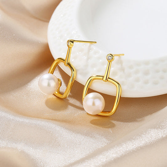 Boucles d'oreilles en fil de perles d'eau douce PE1042