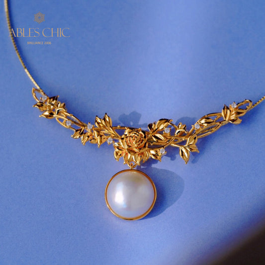 Collier de fleurs de perles Mabe 6011