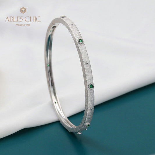 Bracelet à charnière floral soyeux 5637