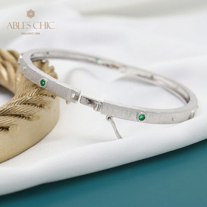 Bracelet à charnière floral soyeux 5637