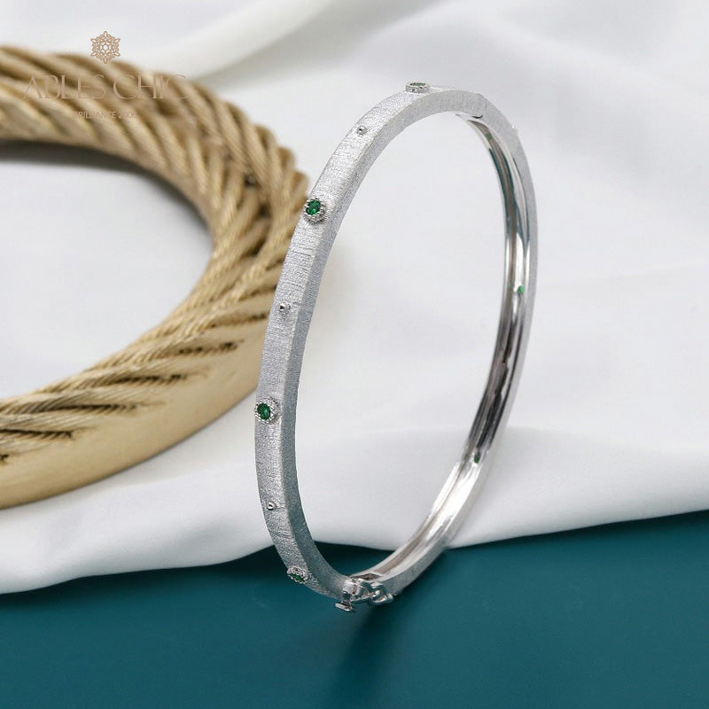 Bracelet à charnière floral soyeux 5637
