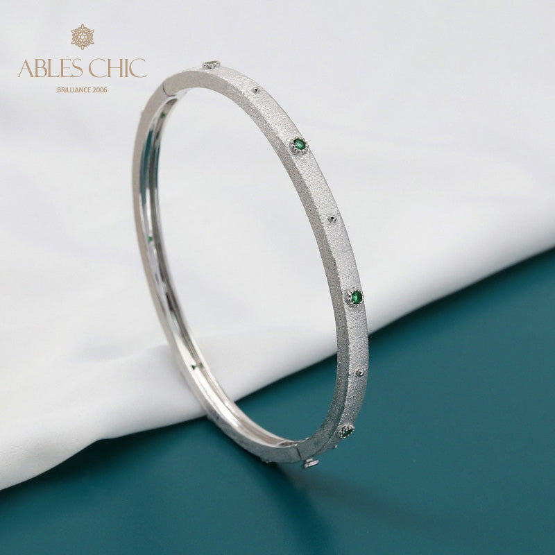 Bracelet à charnière floral soyeux 5637