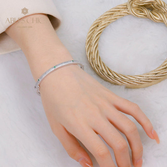 Bracelet à charnière floral soyeux 5637
