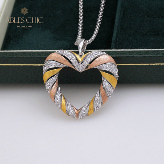 Pendentif Coeur Tricolore 5293