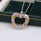 Pendentif Coeur Tricolore 5293