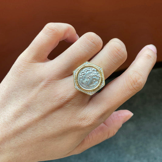Bague médaillon byzantine Héraclès