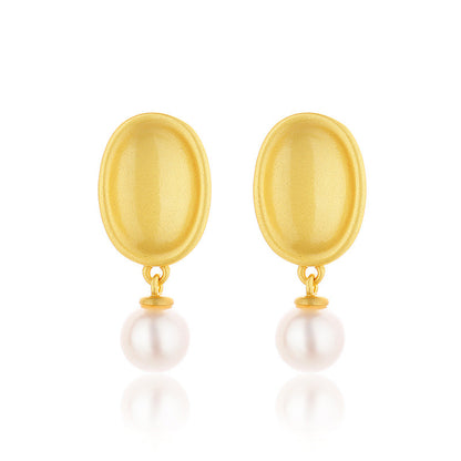 Boucles d'oreilles cosses de pois en perles d'eau douce PE1014