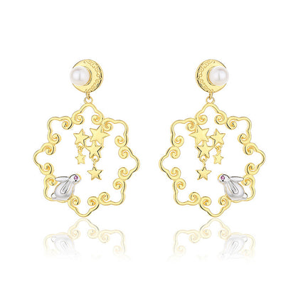 Boucles d'oreilles florales en perles d'eau douce PE1035