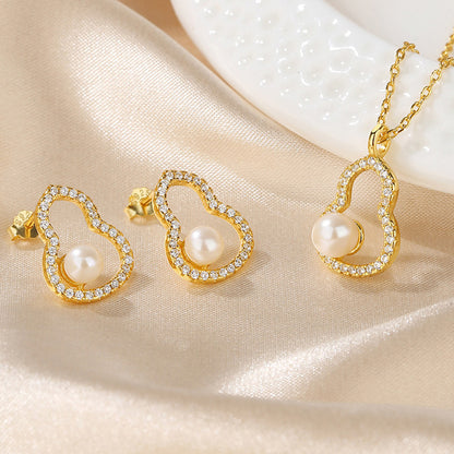 Boucles d'oreilles Gourde en Perles d'Eau Douce PE1016