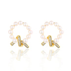 Boucles d'oreilles guirlande de perles d'eau douce PE1038