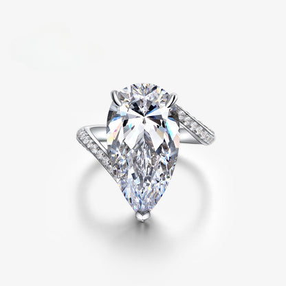 Bague de mariage solitaire poire R0934