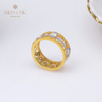 Bague Bande Ajourée Étoilée 5093