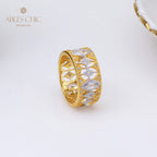 Bague Bande Ajourée Étoilée 5093
