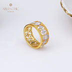 Bague Bande Ajourée Étoilée 5093