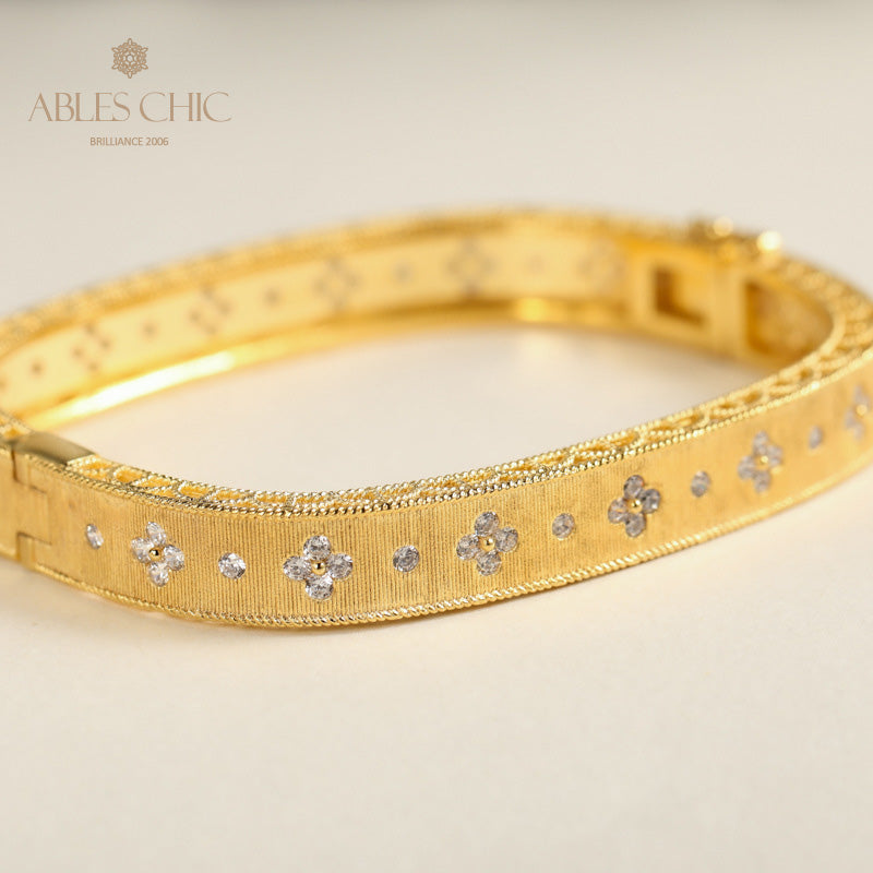 Bracelet Celtique Trèfles Zircon 5775