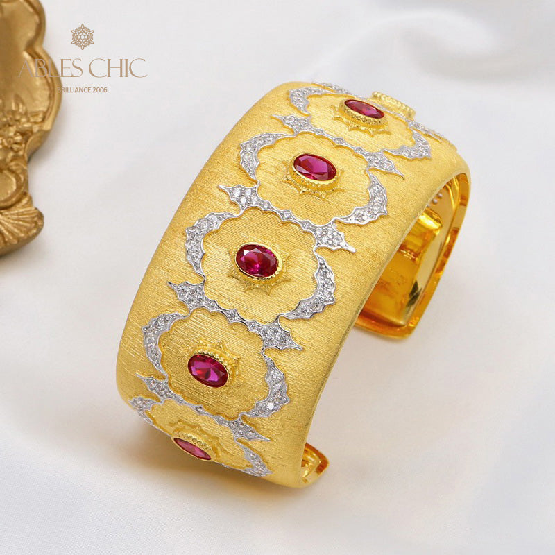 Bracelet Soyeux Fleurs de Rubis 5605